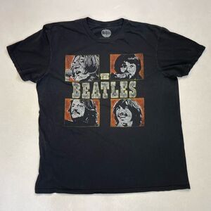The Beatles Graphic T-shirt Men XL Black Short Sleeve Music